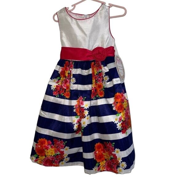 NWT! American Princess Floral Girl Dress - Size 4 - Picture 1 of 5